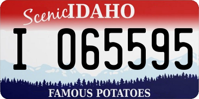 ID license plate I065595