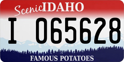 ID license plate I065628