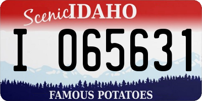 ID license plate I065631