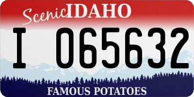 ID license plate I065632