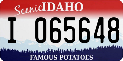 ID license plate I065648