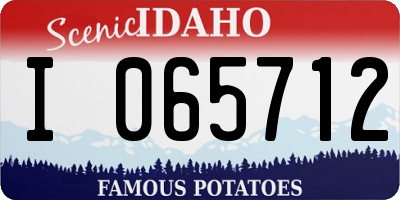 ID license plate I065712