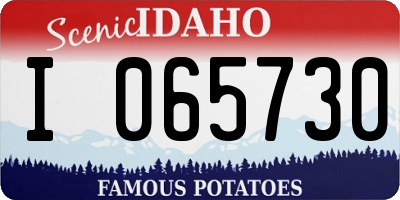 ID license plate I065730