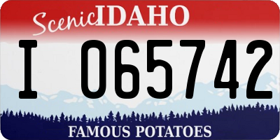 ID license plate I065742
