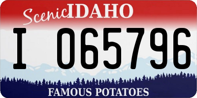 ID license plate I065796