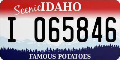 ID license plate I065846
