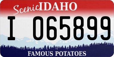 ID license plate I065899