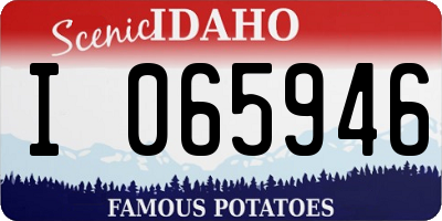 ID license plate I065946