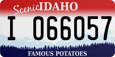 ID license plate I066057