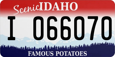 ID license plate I066070