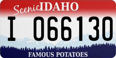 ID license plate I066130