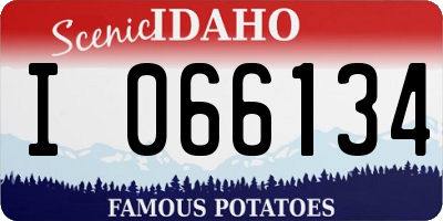 ID license plate I066134