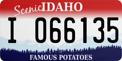 ID license plate I066135