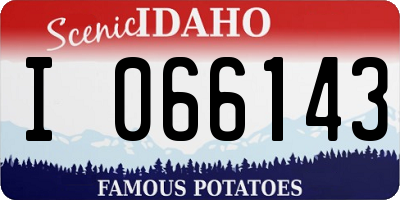 ID license plate I066143
