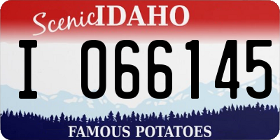 ID license plate I066145