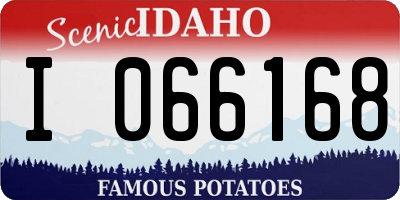 ID license plate I066168