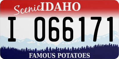 ID license plate I066171