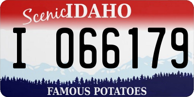 ID license plate I066179