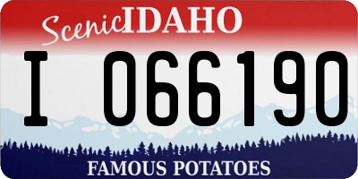 ID license plate I066190