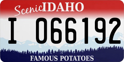 ID license plate I066192