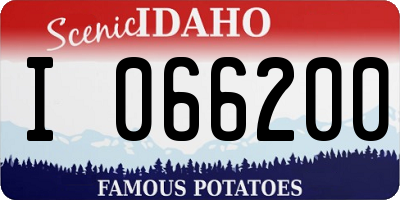 ID license plate I066200