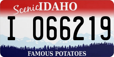 ID license plate I066219