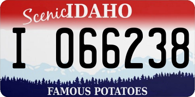 ID license plate I066238