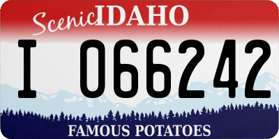 ID license plate I066242