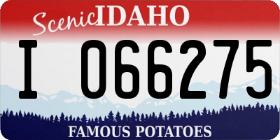 ID license plate I066275