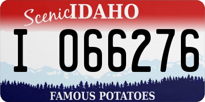 ID license plate I066276