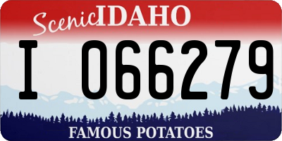 ID license plate I066279