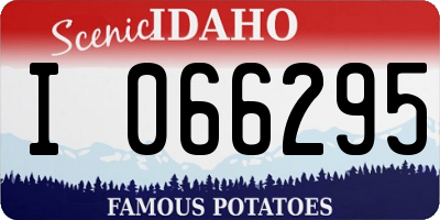ID license plate I066295