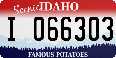 ID license plate I066303