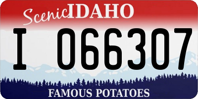 ID license plate I066307