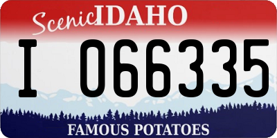ID license plate I066335