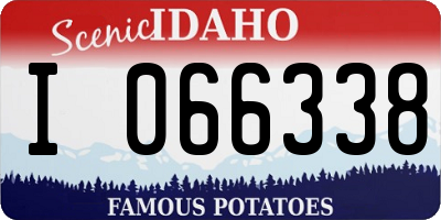 ID license plate I066338