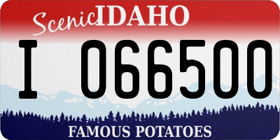 ID license plate I066500