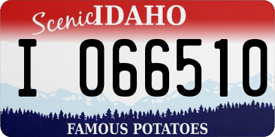 ID license plate I066510