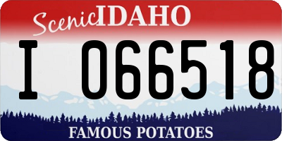 ID license plate I066518