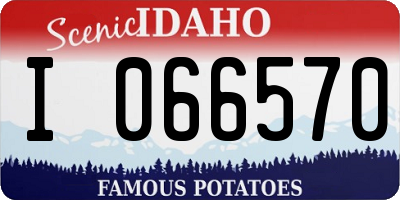 ID license plate I066570