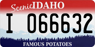 ID license plate I066632