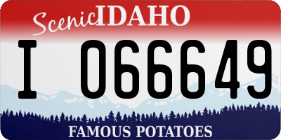 ID license plate I066649