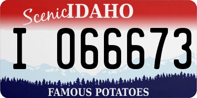 ID license plate I066673