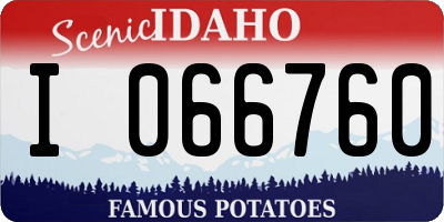 ID license plate I066760
