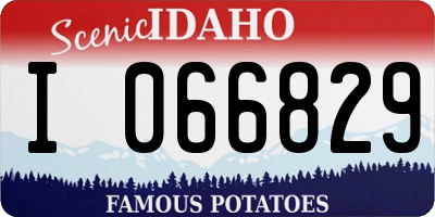 ID license plate I066829