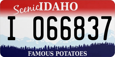 ID license plate I066837