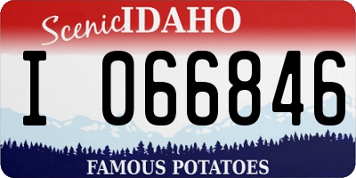 ID license plate I066846