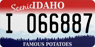 ID license plate I066887
