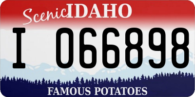 ID license plate I066898