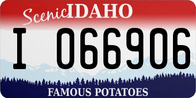 ID license plate I066906